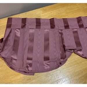 JCPenney‎ Scalloped Pinch Valance Merlot Damask Striped 80x17" Rodpocket